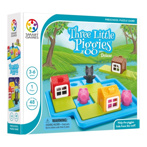 Joc logic SmartGames, Three Little Piggies, pentru jucatori intre 3 si 6 ani